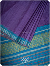 Baingani Firozi Parijat Handspun Tussar Silk Saree
