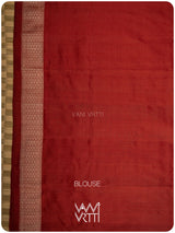 Shri Prakritik Indigo Madder Natural Dyed Mulberry Silk Ikat Saree
