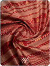 Shri Prakritik Indigo Madder Natural Dyed Mulberry Silk Ikat Saree