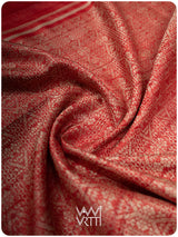Tomato Red Magenta Madhumalati Handspun Tussar Silk Saree