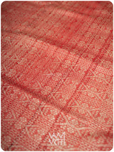 Tomato Red Magenta Madhumalati Handspun Tussar Silk Saree