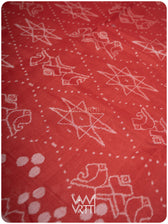 Manjistha Red Revival Jotai Natural Dyed Cotton Ikat Saree