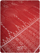 Manjistha Red Revival Jotai Natural Dyed Cotton Ikat Saree