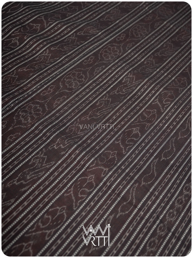 Manjistha Red Hiran Pakshi Natural Dyed Cotton Ikat Saree