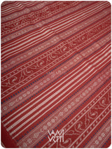 Manjistha Red Hibiscus Leaf Natural Dyed Cotton Ikat Saree