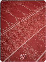 Manjistha Red Matsya Checks Natural Dyed Cotton Ikat Saree