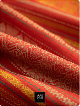 Teal Green Red And Olive Ganga Jamuna Ananta Handspun Tussar Silk Saree
