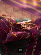 Burgundy Pink Purple Orange Ganga Jamuna Ananta Handspun Tussar Silk Saree