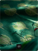 Emerald Green Peepal Ikat Khadi Tussar Silk Saree