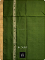Mehendi Green Saktapar Bandha Double Ikat Master Weave Sambalpuri Mulberry Silk Saree