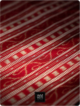 Black Red Saktapar Bandha Double Ikat Master Weave Sambalpuri Mulberry Silk Saree