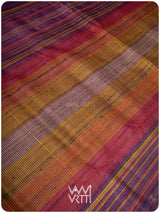 Baingani Yellow Red Tribal Kondha Handspun Tussar Silk Saree