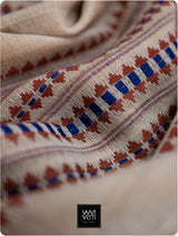 Off White Madder Red Natural Dyed Phoda Kumbha Handwoven Cotton Tussar Kotpad Saree