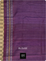 Bougainvillea Pink Purple Kachhap Handspun Tussar Silk Saree
