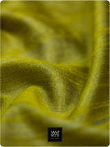 Lime Green Black Raat Ki Rani Ikat Bamboo Tussar Silk Saree