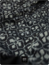 Lime Green Black Raat Ki Rani Ikat Bamboo Tussar Silk Saree