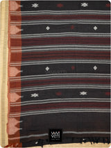 Coffee Rust Natural Dyed Phoda Kumbha Handwoven Cotton Kotpad Saree
