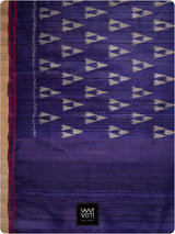 Deep Purple Alpana Khadi Tussar Silk Saree