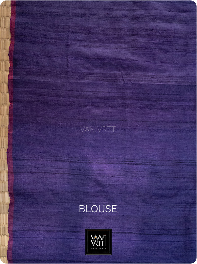 Deep Purple Alpana Khadi Tussar Silk Saree