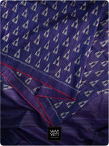 Deep Purple Alpana Khadi Tussar Silk Saree