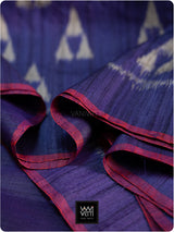 Deep Purple Alpana Khadi Tussar Silk Saree