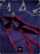 Deep Purple Alpana Khadi Tussar Silk Saree
