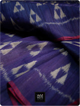 Deep Purple Alpana Khadi Tussar Silk Saree