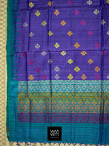 Purple Parijat Khadi Tussar Silk Saree