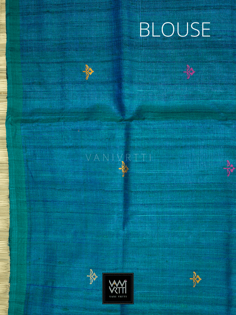 Purple Parijat Khadi Tussar Silk Saree