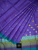 Purple Parijat Khadi Tussar Silk Saree