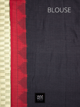 Black Red Natural Dyed Phoda Kumbha Handwoven Cotton Kotpad Saree