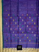 Purple Swarna Champa Handspun Tussar Silk Saree