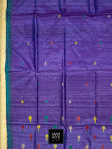 Purple Swarna Champa Handspun Tussar Silk Saree