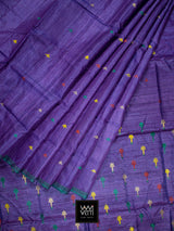 Purple Swarna Champa Handspun Tussar Silk Saree