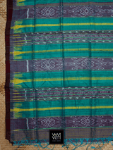Teal Green Nadi Khadi Tussar Silk Saree